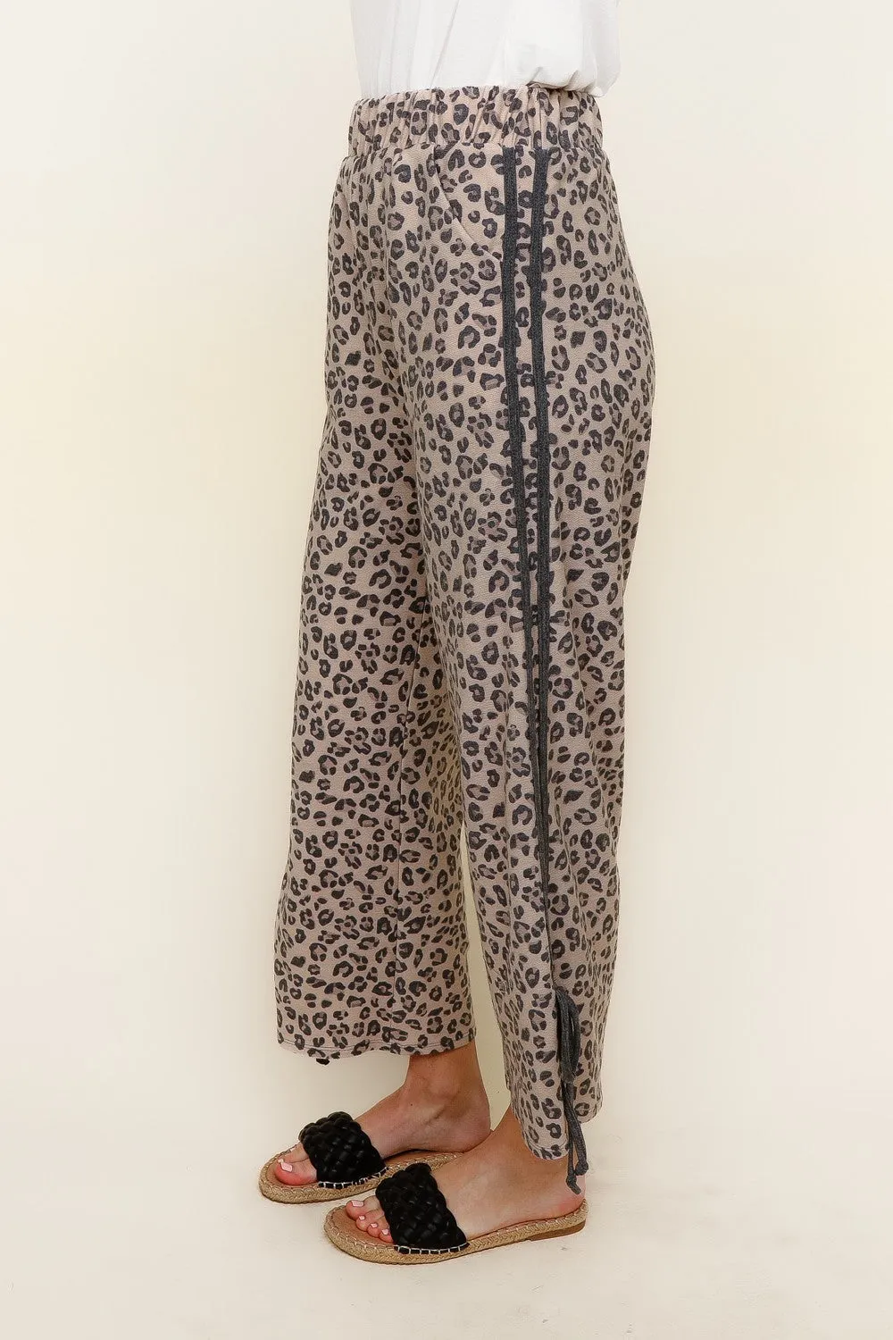 Leopard French Terry Track Pants