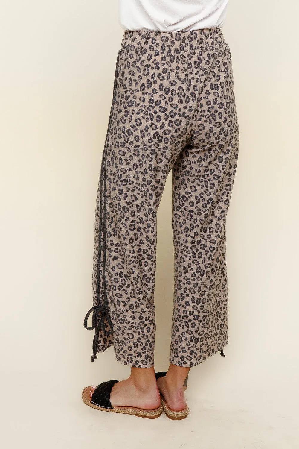 Leopard French Terry Track Pants