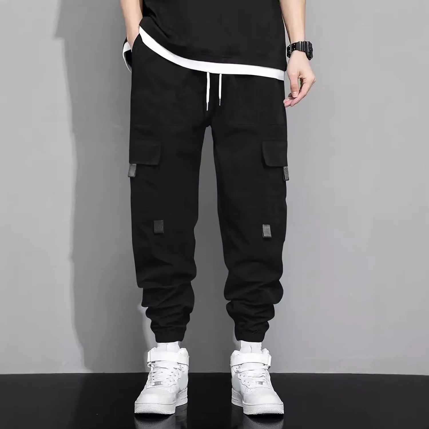 Men's Drawstring Multi-Pocket Cargo Pants - 2025 Tapered Leg Casual Stylish Lightweight Trousers.