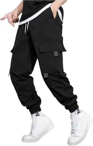 Men's Drawstring Multi-Pocket Cargo Pants - 2025 Tapered Leg Casual Stylish Lightweight Trousers.