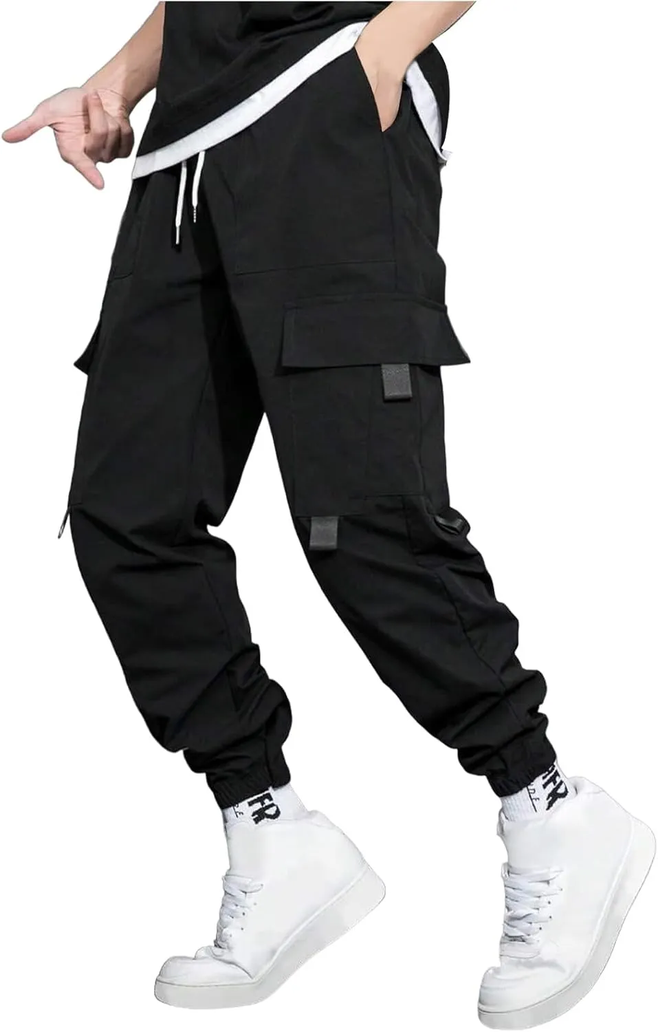 Men's Drawstring Multi-Pocket Cargo Pants - 2025 Tapered Leg Casual Stylish Lightweight Trousers.