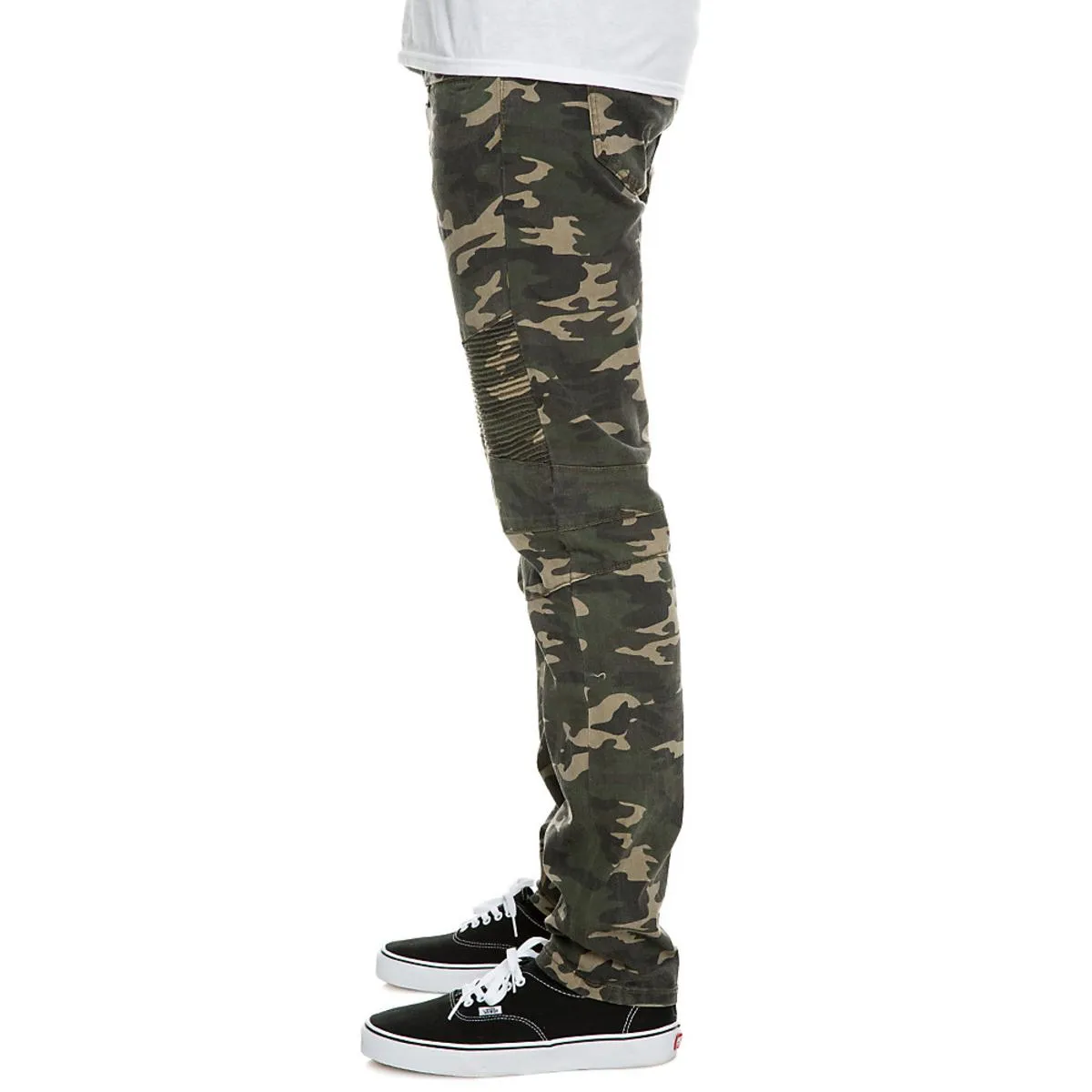 Men's Pleated Knee Jean Pants