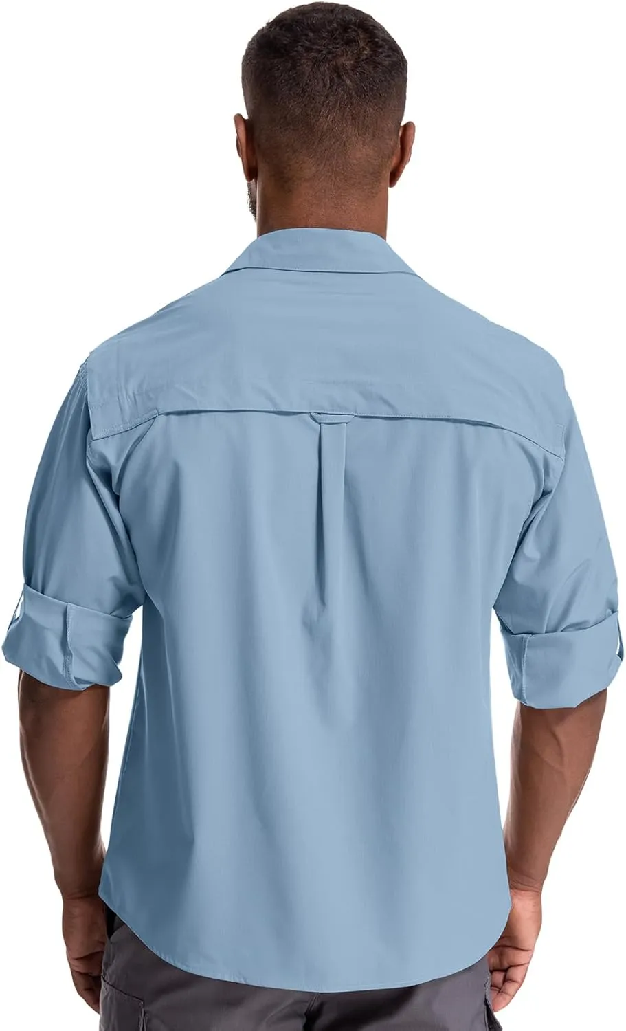 Men's Sun Protection Hiking Fishing Safari Shirt Long Sleeve Outdoor Cool Quick Dry Cargo Shirts