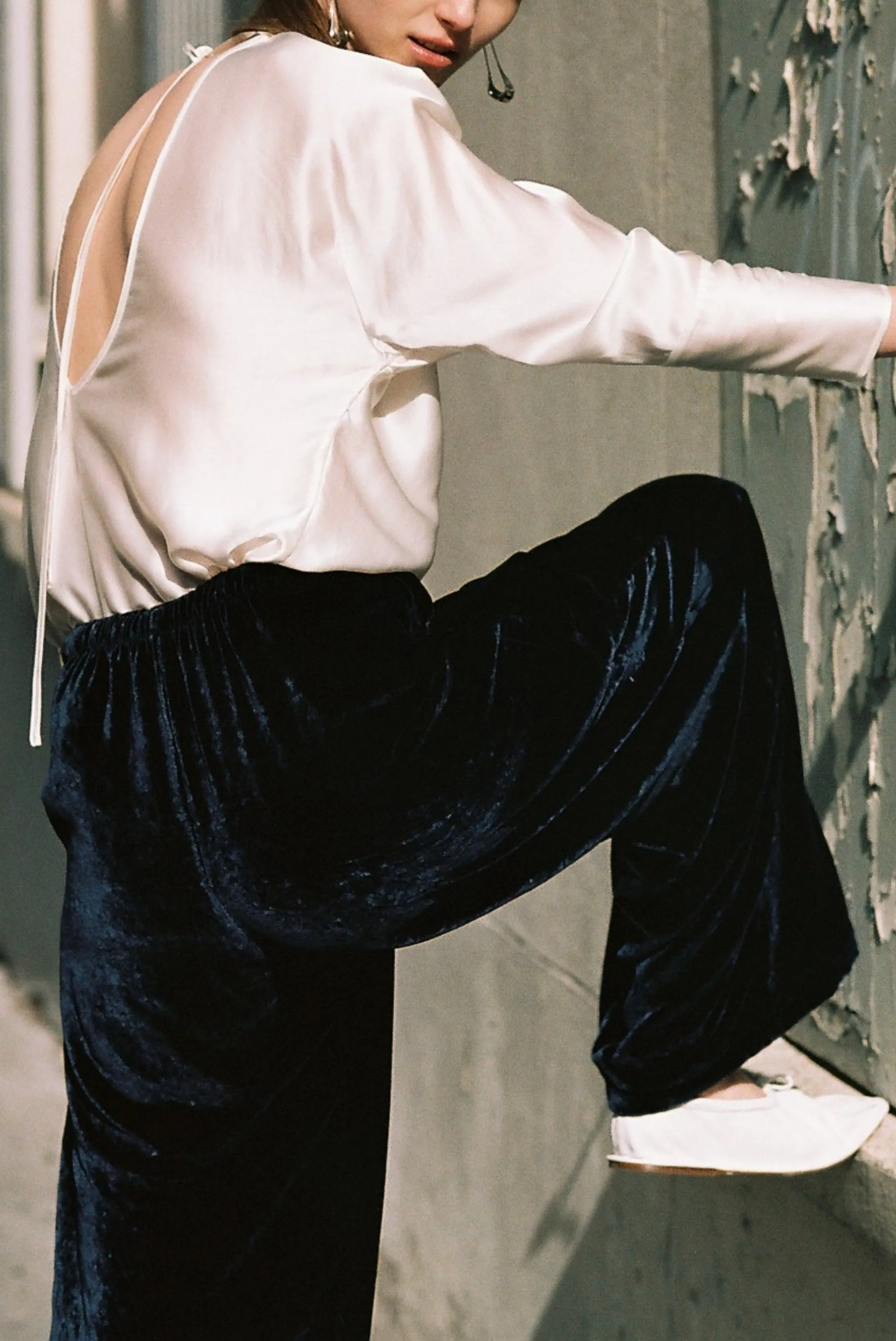 Midnight Silk Velvet Judo Pants