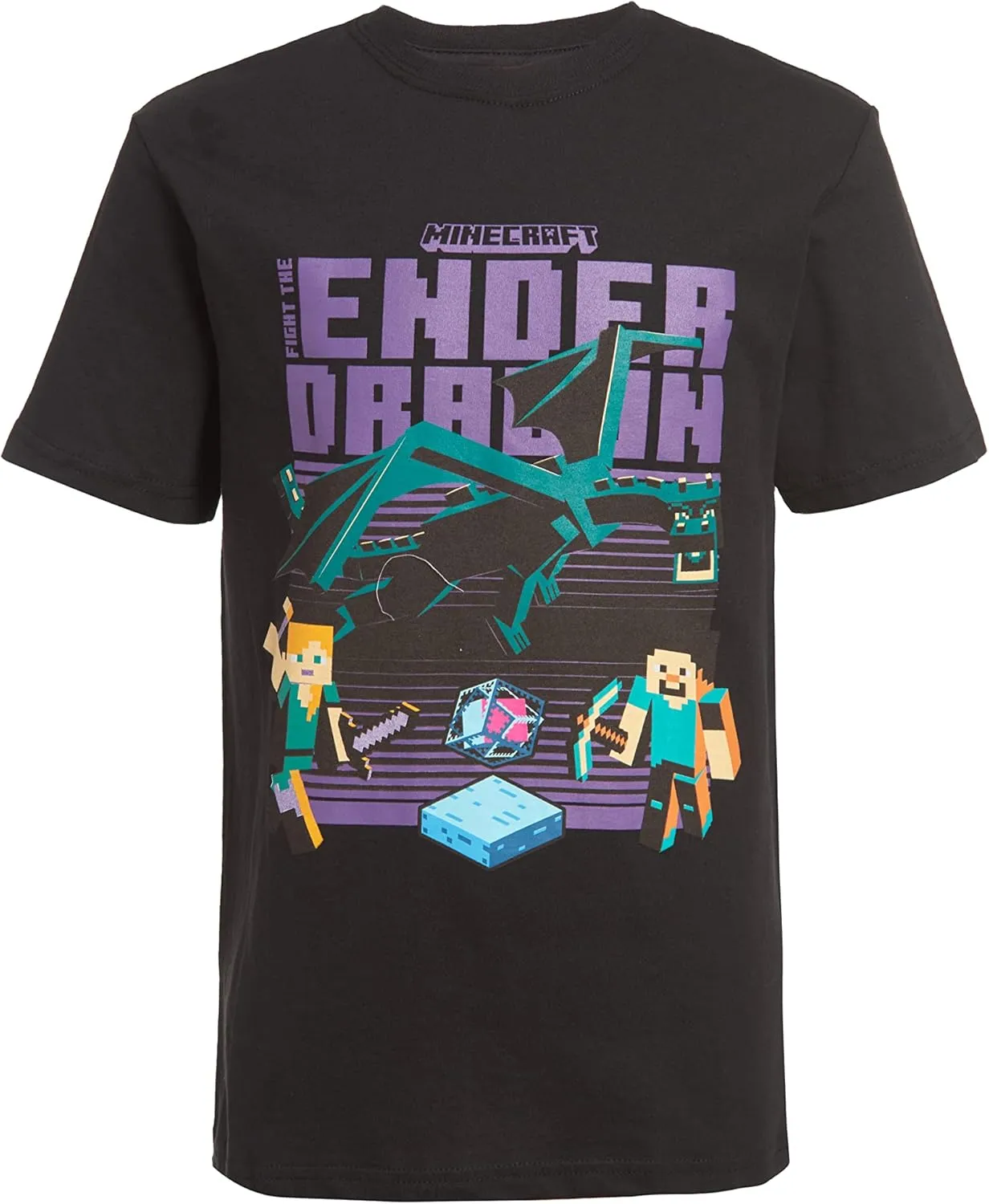 Minecraft Boys Short Sleeve Regular Fit