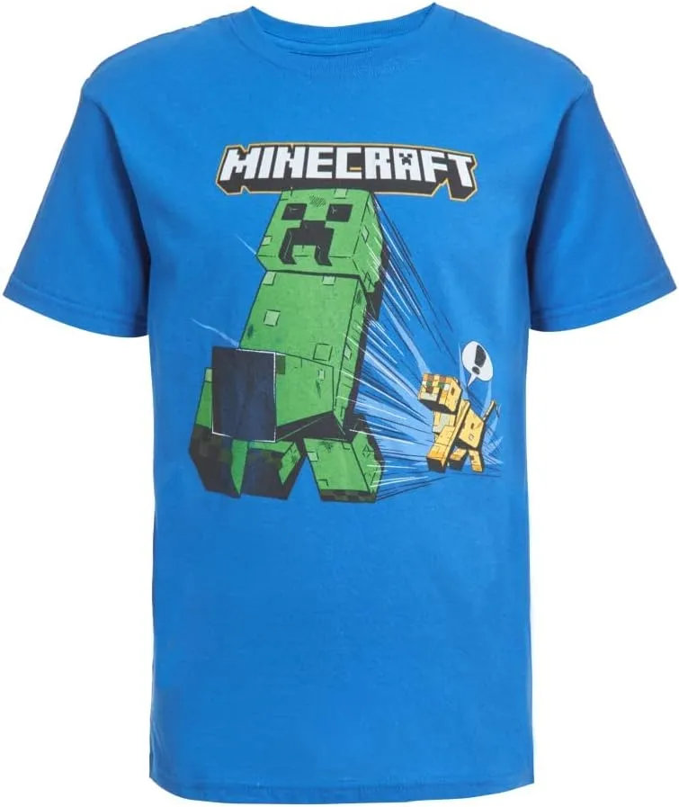 Minecraft Boys Short Sleeve Regular Fit