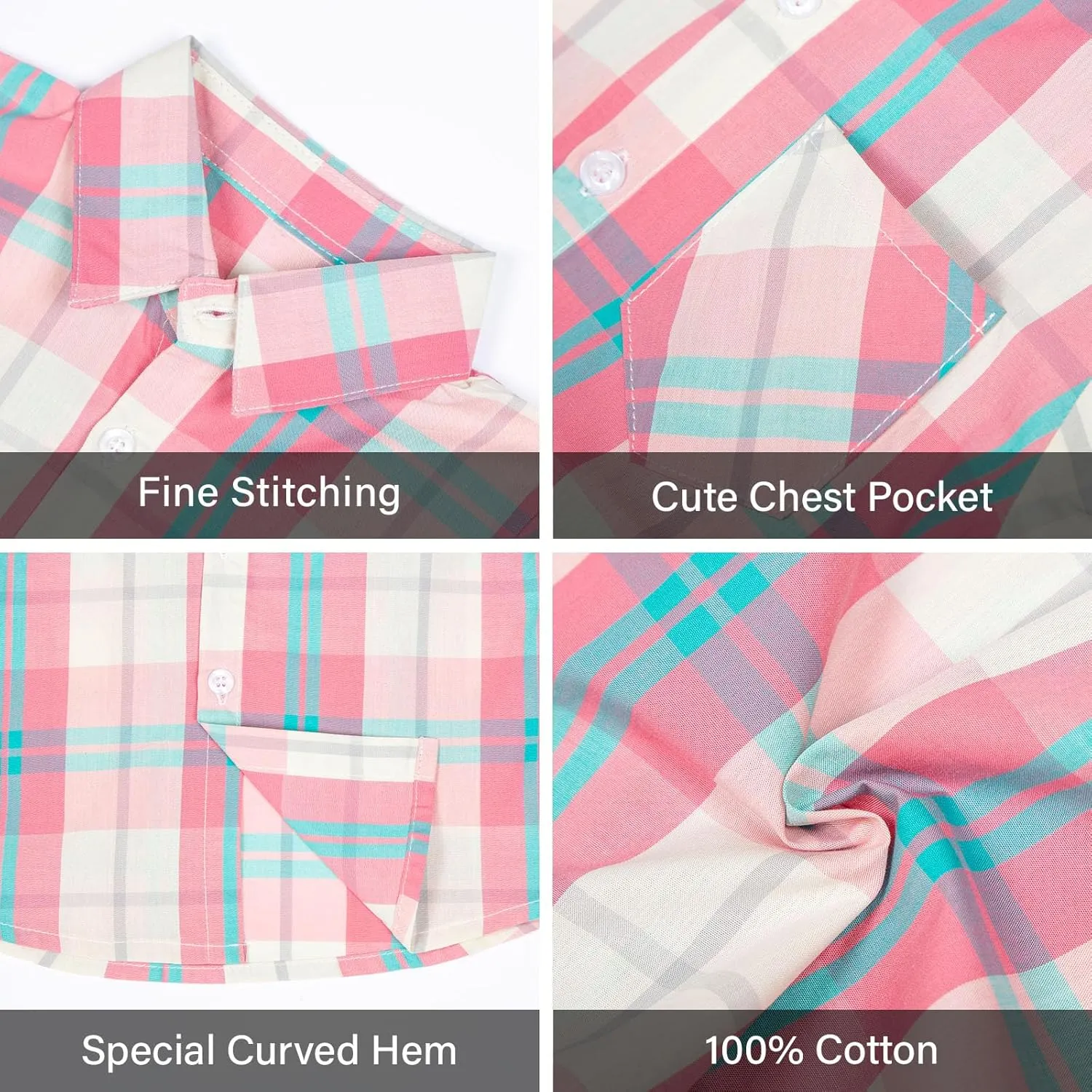 Mud Kingdom Little Boys Dress Shirts Short Sleeve Cute Summer