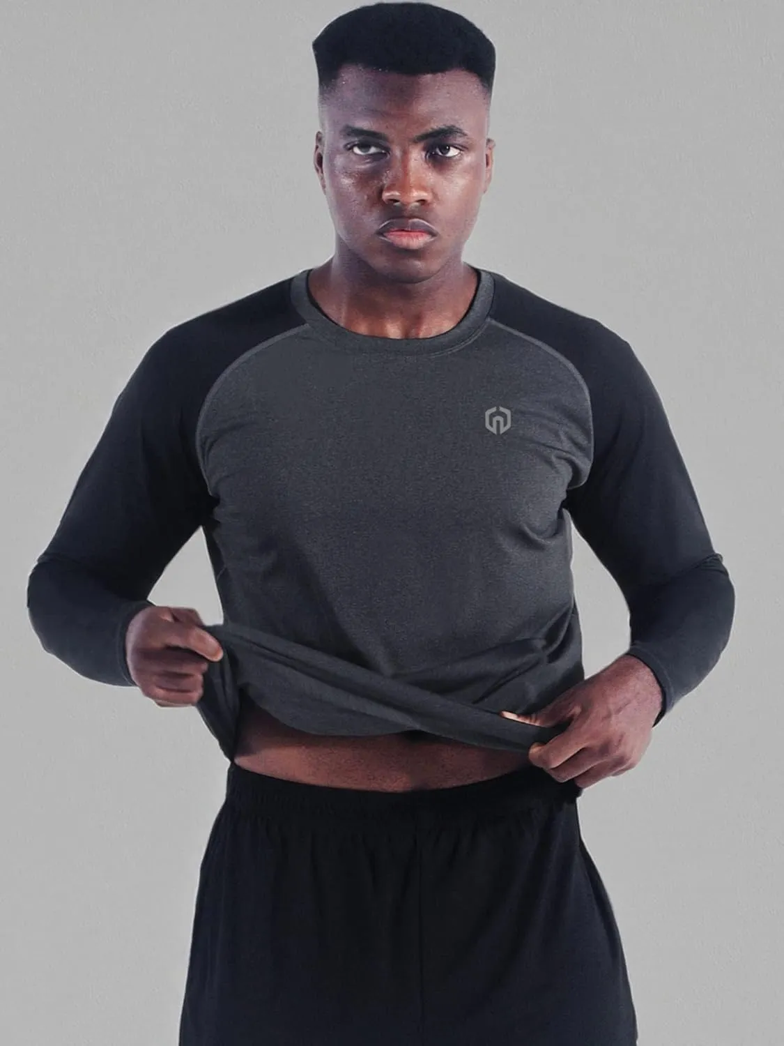 NELEUS Men's Dry Fit Long Sleeve Athletic Running Shirts
