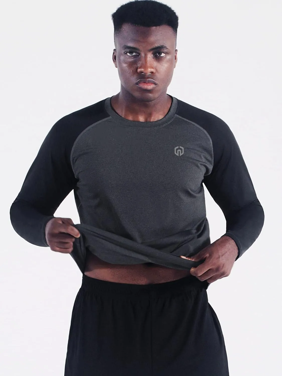NELEUS Men's Dry Fit Long Sleeve Athletic Running Shirts