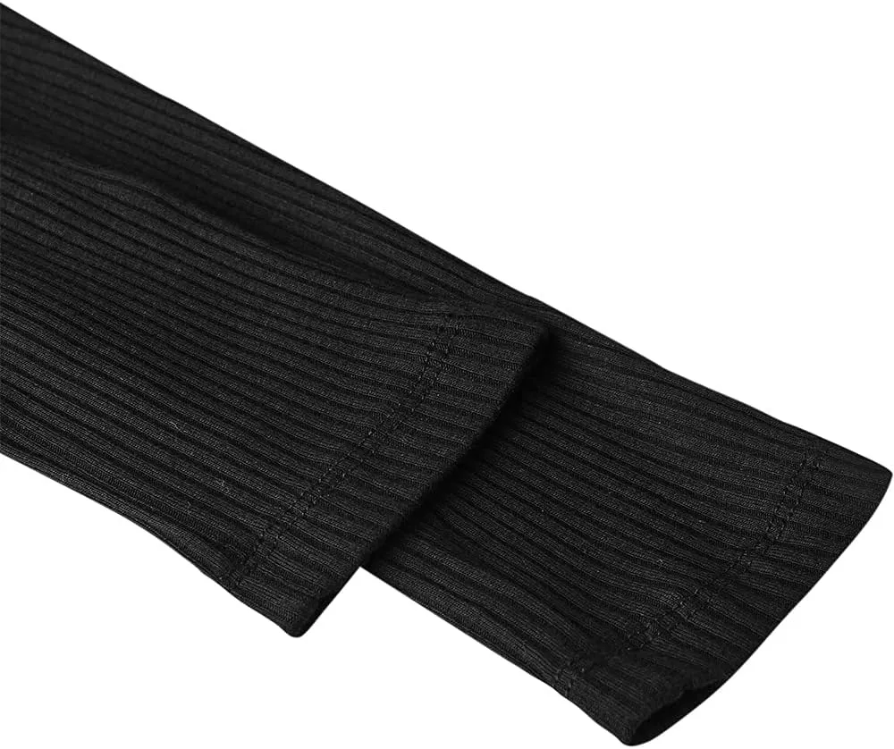 Noomelfish Girls Basic Ribbed Leggings Kids Cotton Kint Footless Full Length Tights Pants (2-14 Years)