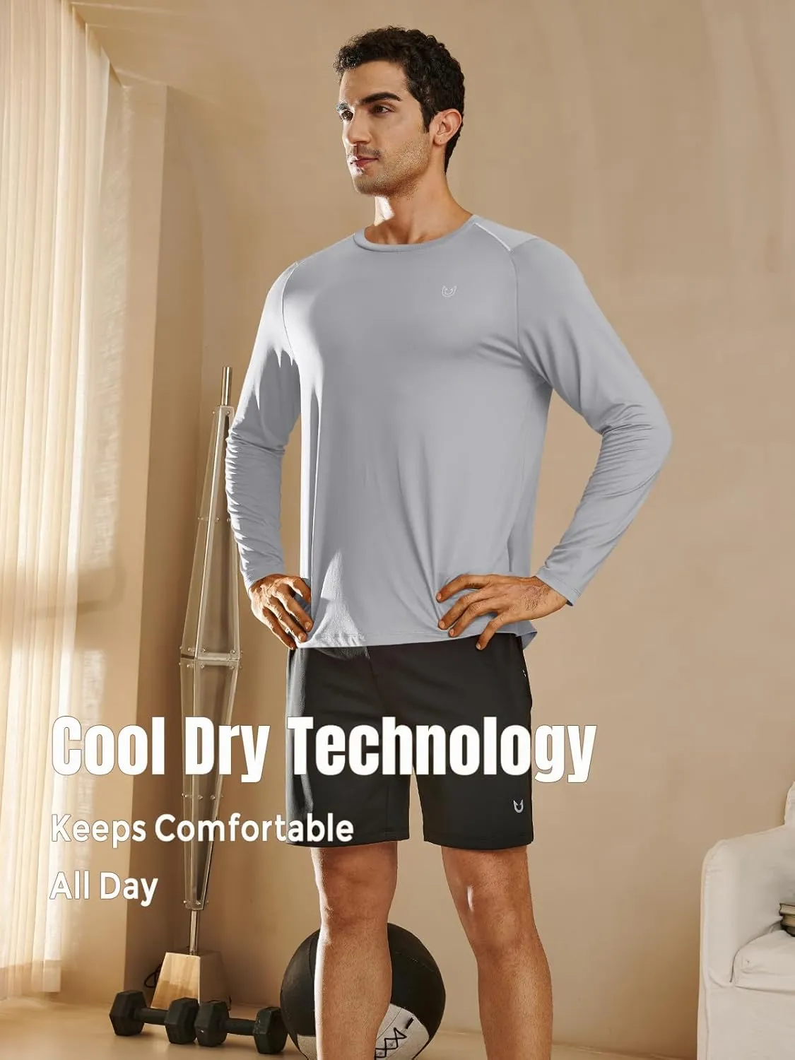 NORTHYARD Men's Long Sleeve Running Shirts Quick Dry Athletic Workout Gym Sun Protection UPF 50  Shirt Hiking Swim Rash Guard