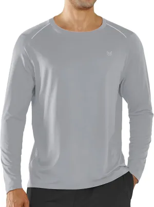 NORTHYARD Men's Long Sleeve Running Shirts Quick Dry Athletic Workout Gym Sun Protection UPF 50  Shirt Hiking Swim Rash Guard