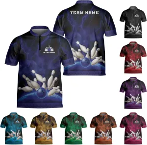Personalized Bowling Jersey 3D Custom Bowling Shirts for Team Bowling Shirt Unisex for Men Women Bowling Jerseys 3D