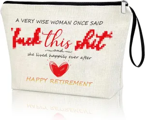 Retirement Gift For Woman Makeup Bag Coworker Leaving Gifts Going Away Goodbye Farewell Gifts Happy Retirement Present For Friend Teacher Nurses Friends Mom Grandma Retirees Funny Retirement Gifts