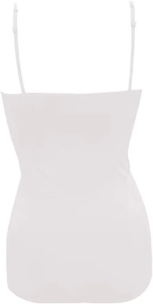 rosemia Women's Spaghetti Strap Solid Adjustable Slim-Fit Basic Camisoles