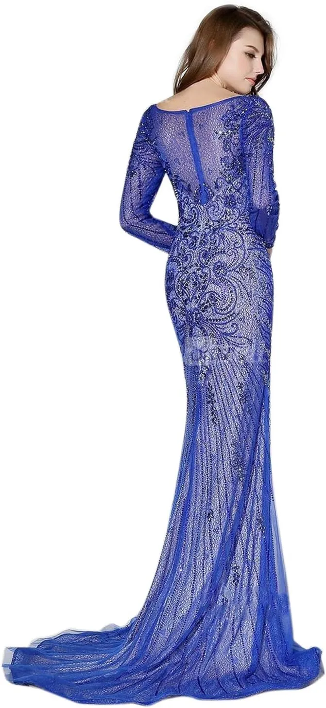 Sarahbridal Women's Prom Dresses Long 2022 Fromal Evening Ball Gowns