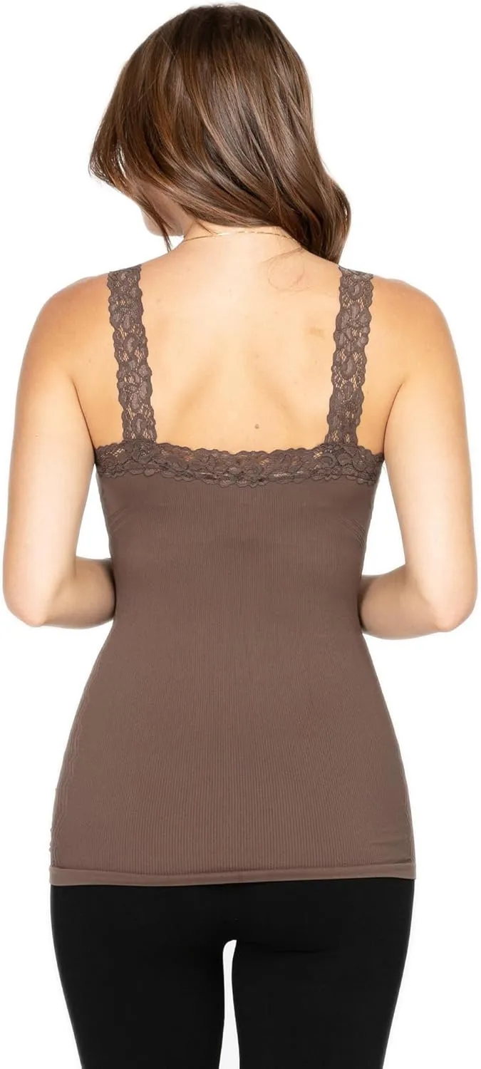 Sexy Women's Lace Seamless Camisole Corset Look. One Size
