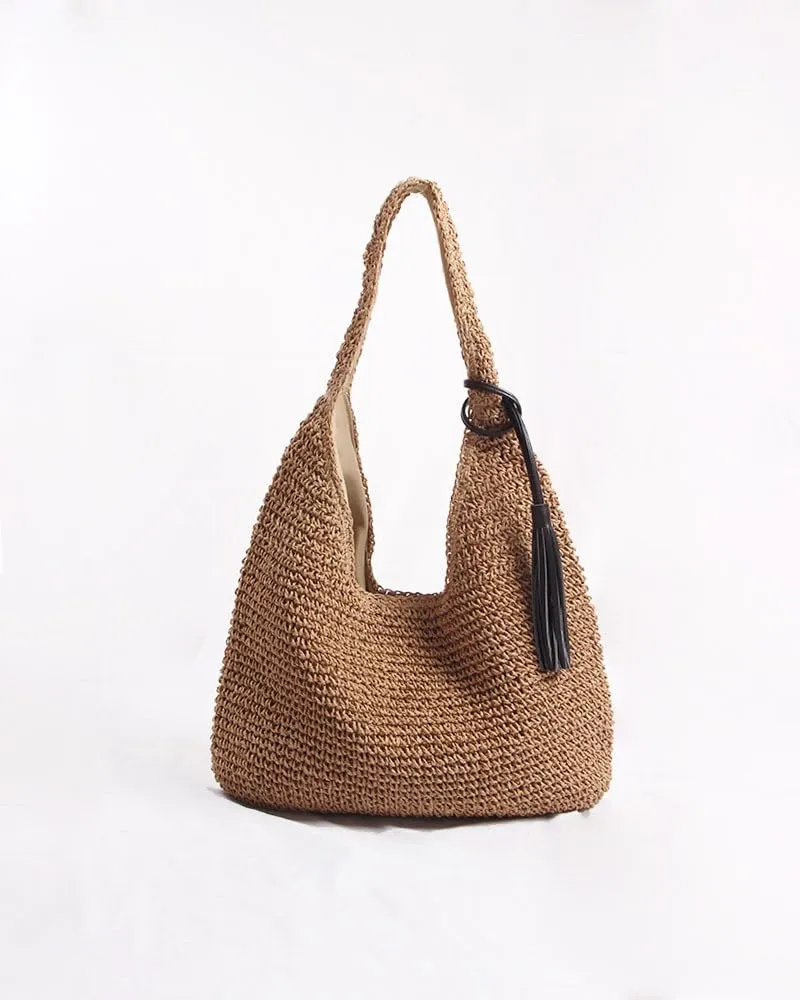 Shoulder Large Capacity Straw Beach Casual Vacation Bag