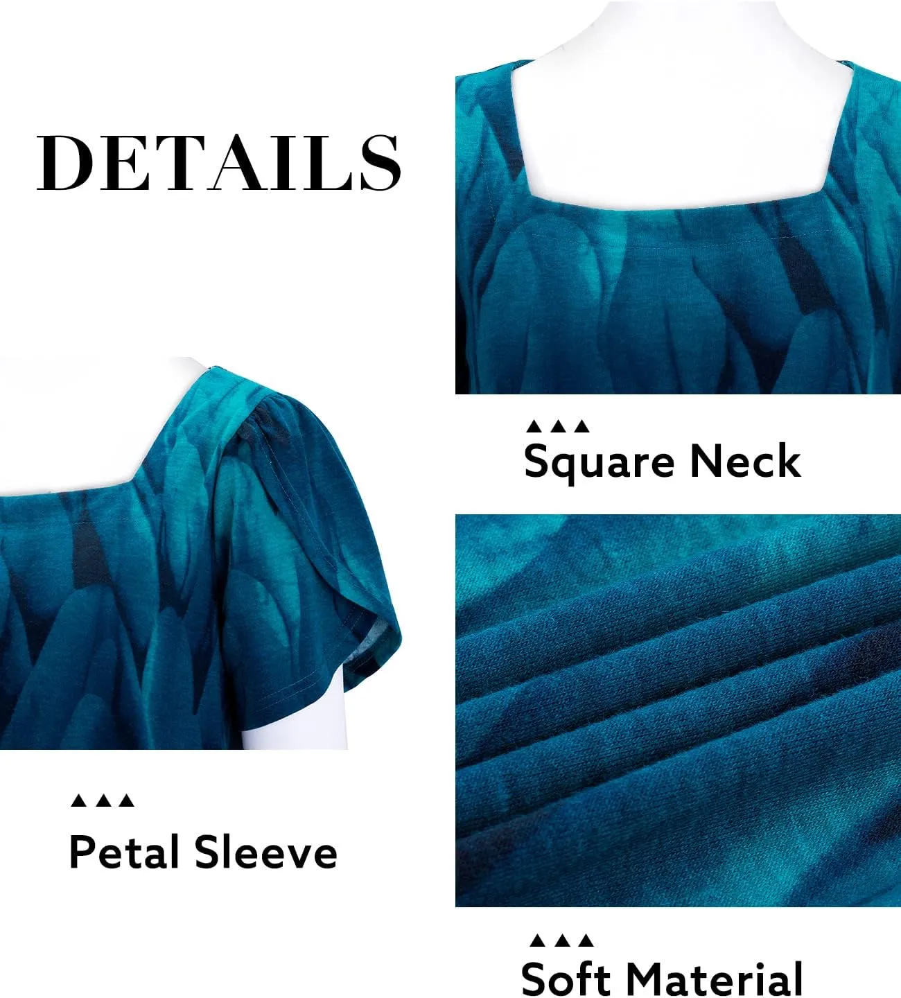 Siddhe Women Short Sleeve Plus Size Tunics, Square Neck Tops Casual Loose Fit T Shirt Blouse Summer 2025