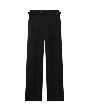 Straight Leg Silk Trousers