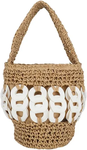 Straw Bucket Hobo Bag for Women Tote Bag Summer Vacation Beach Handbags Boho Bohemian Style Shoulder Purse 2025