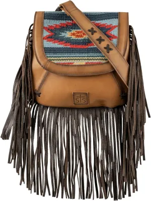 STS Ranchwear Chaynee Valley Serape Collection Saddlebag  Leather Western Style Crossbody Bag (33826), Multi