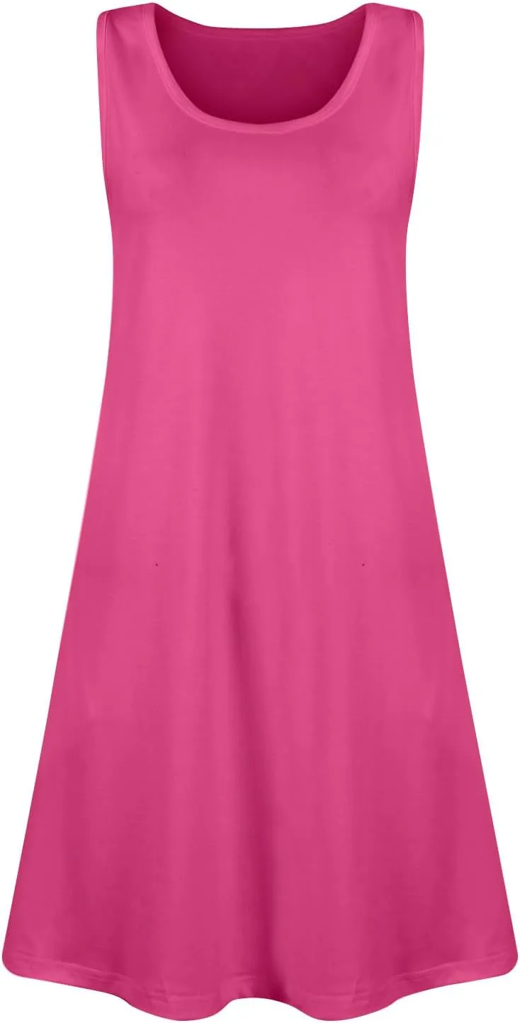 Summer Dresses for Women 2025 Casual Beach Boho U Neck Sleeveless Sundresses Vintage Flowy Tank Dress with Pockets