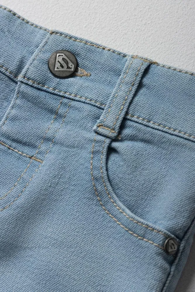 Superman Denim Pants Light Blue