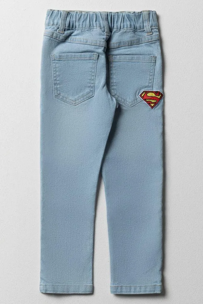 Superman Denim Pants Light Blue