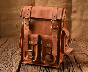 TAEMAN leather satchel laptop bag men and women travelling backpack messenger bag 18 inch hiking backpack