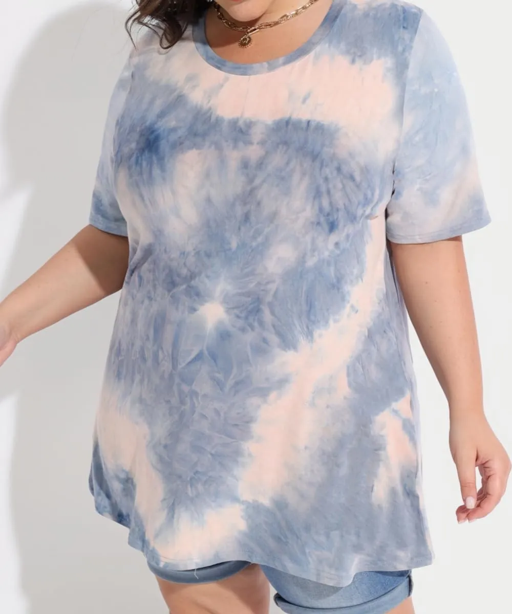 TIYOMI Women Plus Size Tops Basic Summer Shirts Short Sleeve Crewneck Tunics Casual T-Shirt Loose Fits XL-5XL
