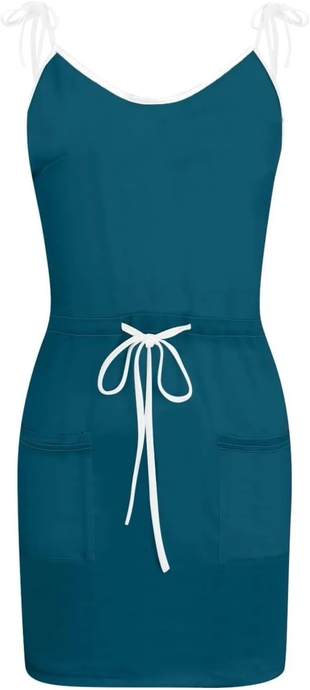TWGONE Summer Dresses for Women 2024 Sleeveless Sexy Beach V-Neck Fringe Printed Strapless Sun Dress
