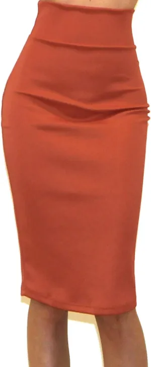 Vivicastle Women's USA High Waist Band Bodycon Career Office Midi Pencil Skirt