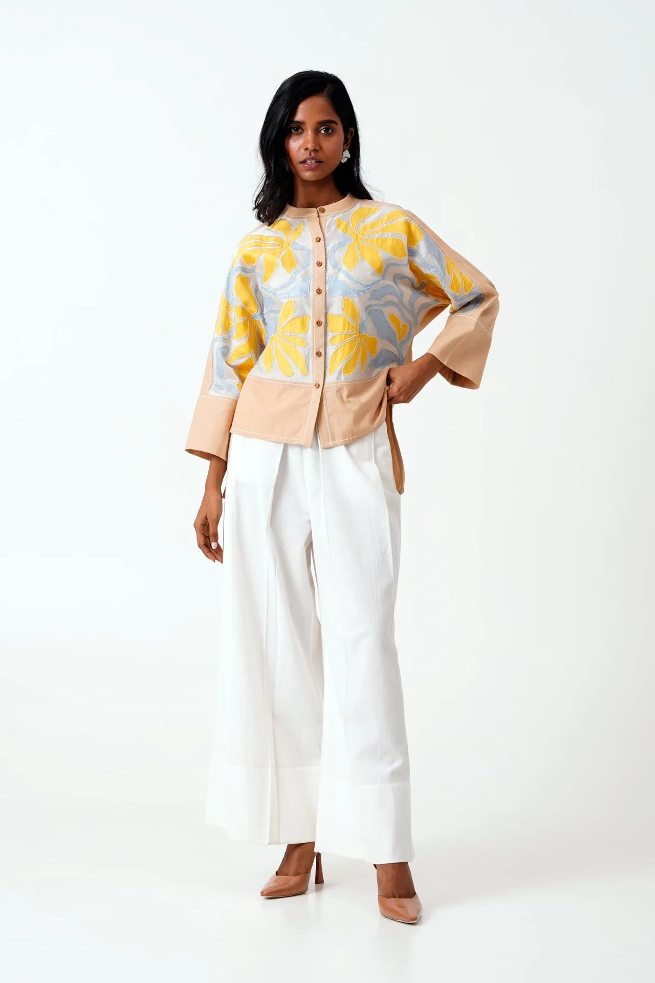 White Pleated Pants