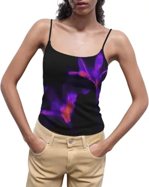 Women Y2k Floral Print Crop Tank Top Sleeveless Square Neck Aesthetic Graphic Camisoles Cute Going Out Cami Shirt