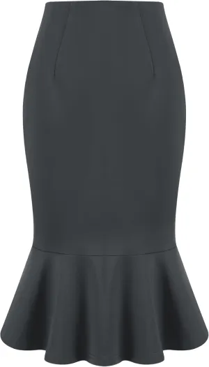 Women's Bodycon Mermaid Skirt High Waist Elegant Work Fishtail Pencil Skirts
