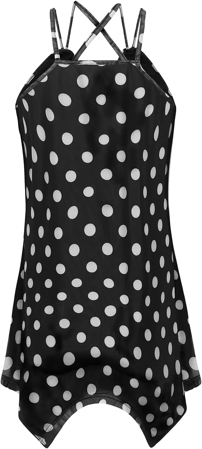Womens Casual Spaghetti Strap Tank Tops Floral Print Asymmetric Hem Camisoles