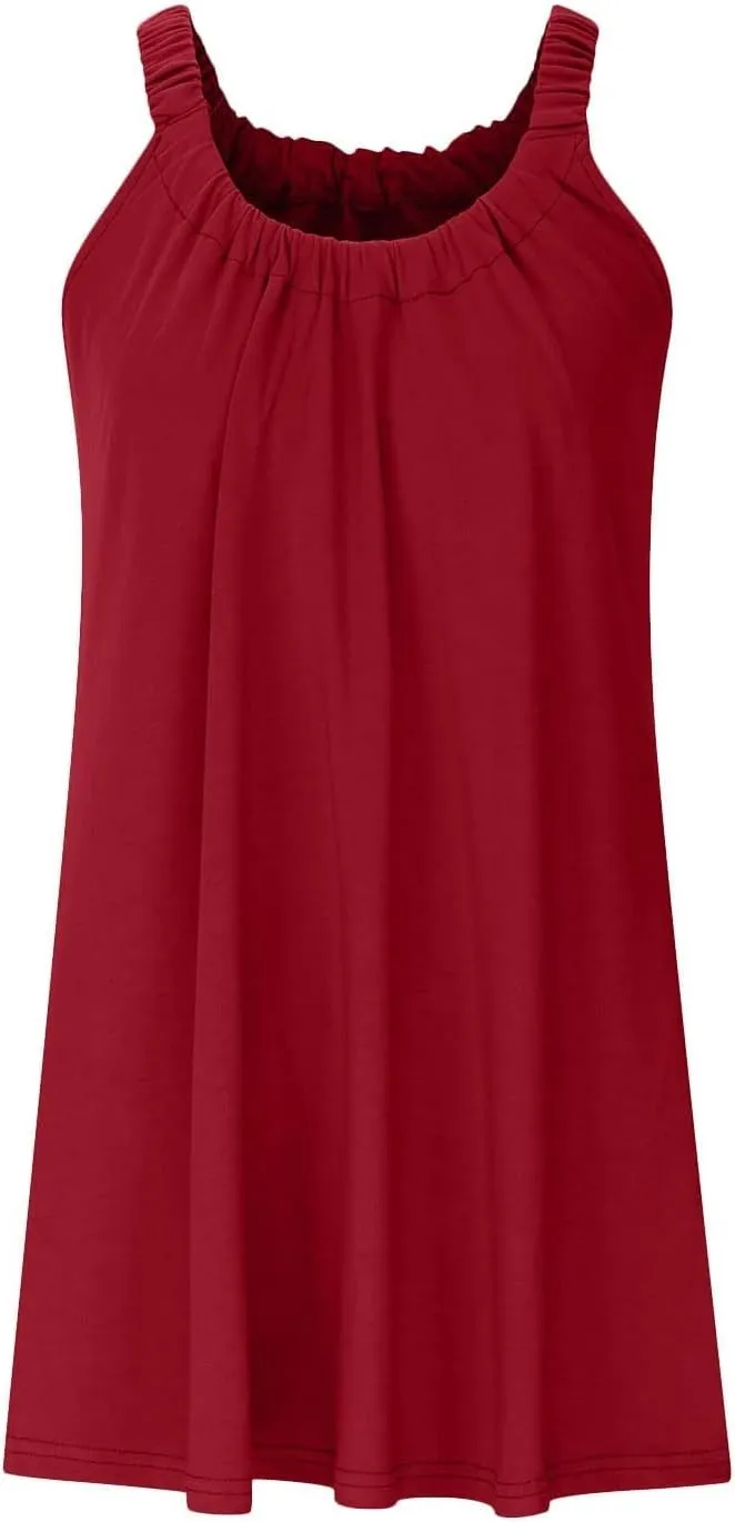 Womens Causal Summer Dress Beach Dress Sleeveless Waist Tie Front Bikini A- Line Mini Short Sun Dresses Beachwear