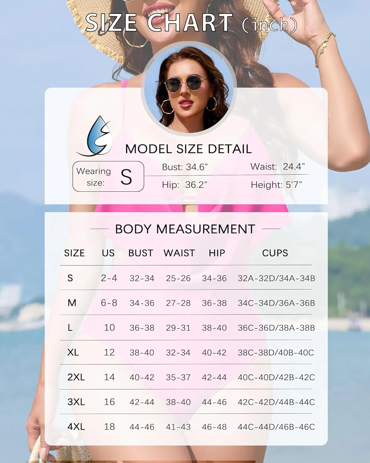 Womens One Piece Swimsuit Tummy Control Bathing Suit Slimming Ruffle Modest Swim Suits High Waisted Monokini