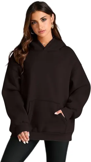 Womens Oversized Hoodie - Long Sleeve Fleece Oversized Pullover Sweatshirt