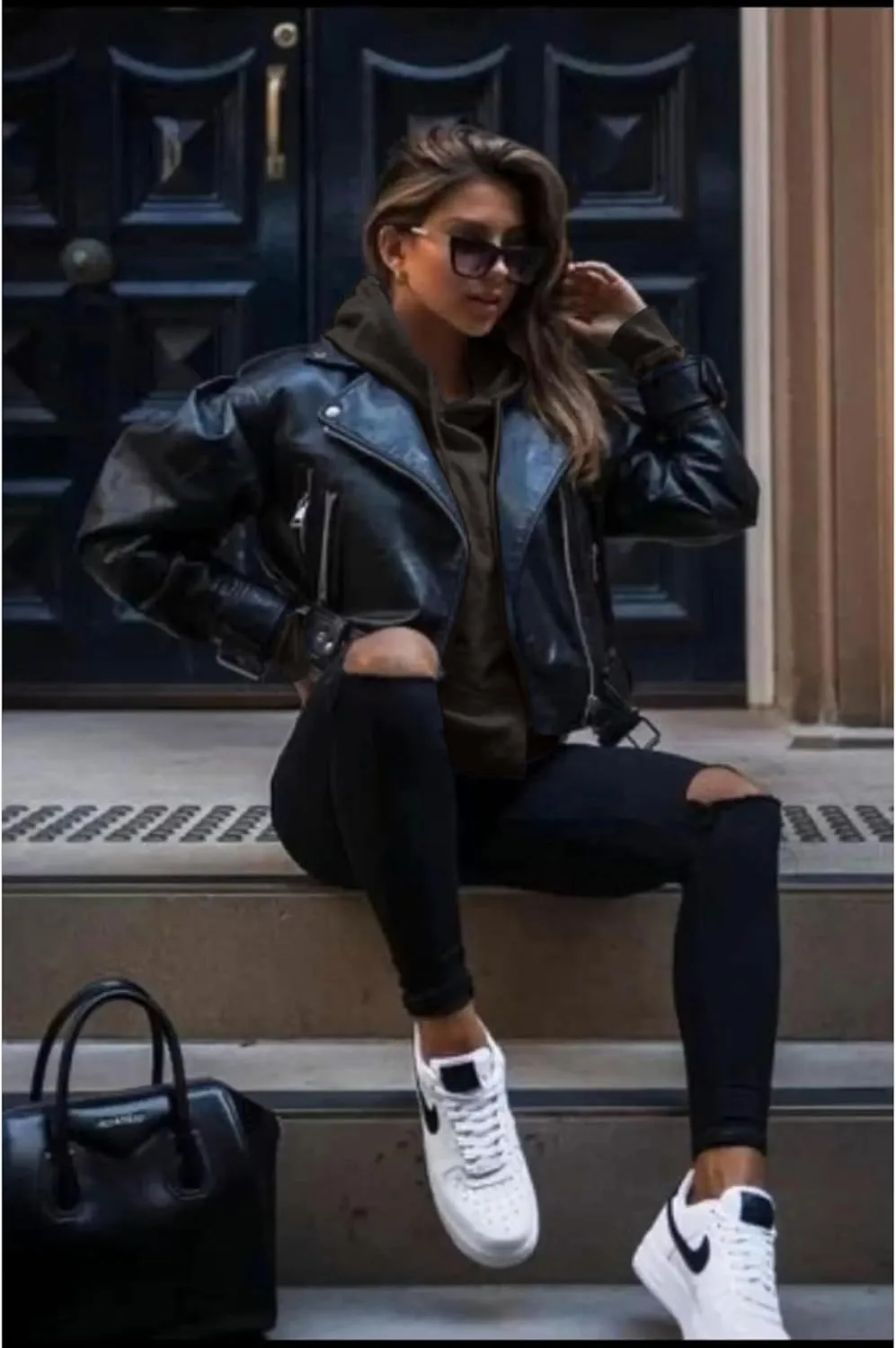 Womens Oversized Hoodie - Long Sleeve Fleece Oversized Pullover Sweatshirt