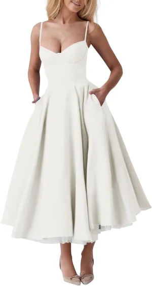 Womens Sexy Spaghetti Strap Bustier Corset Dress Flowy Pleated Dresses Double Mesh Layered Suspender Princess Dress