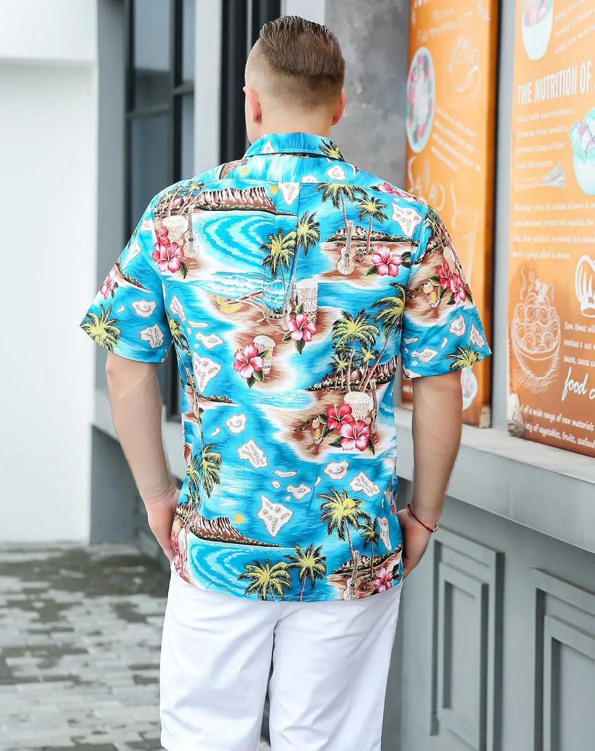 Year In Year Out Mens Hawaiian Shirt Regular Fit Hawaiian Shirts for Men with Quick to Dry Effect