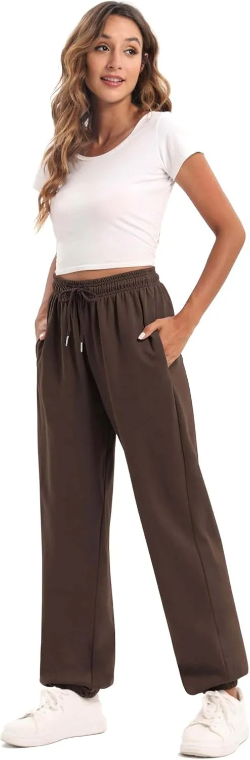 YLDUJ AMUM Women's Sweatpants Casual Drawstring Sweat Pants Workout Athletic Joggers with Pockets