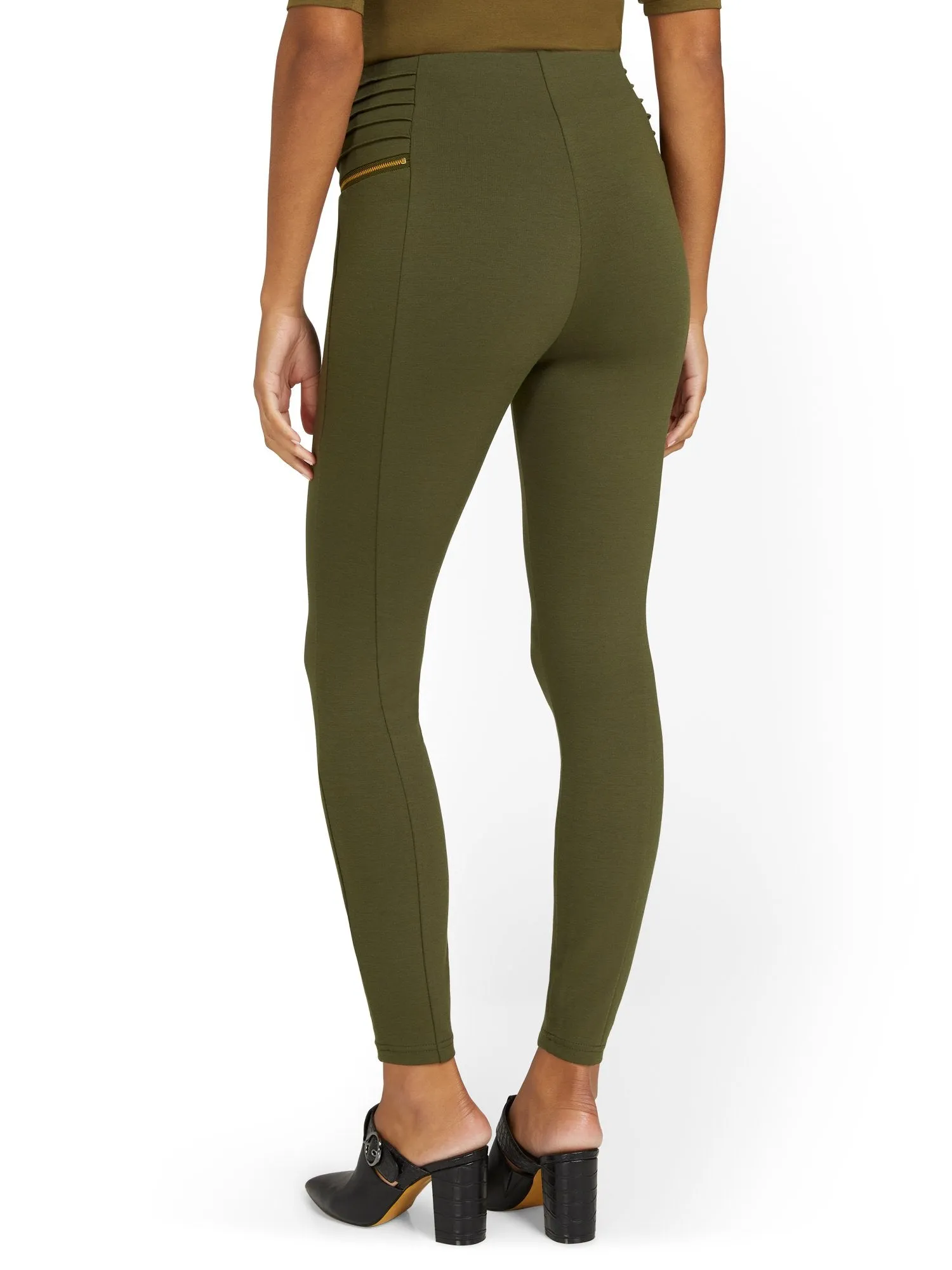 Zipper-Detail Legging