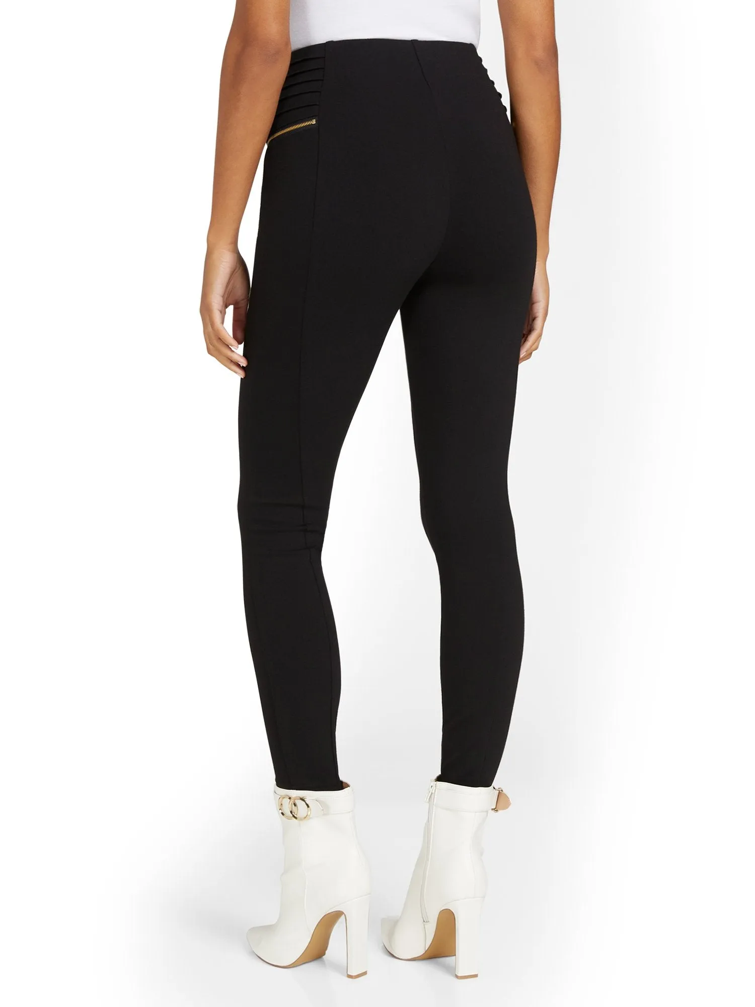 Zipper-Detail Legging