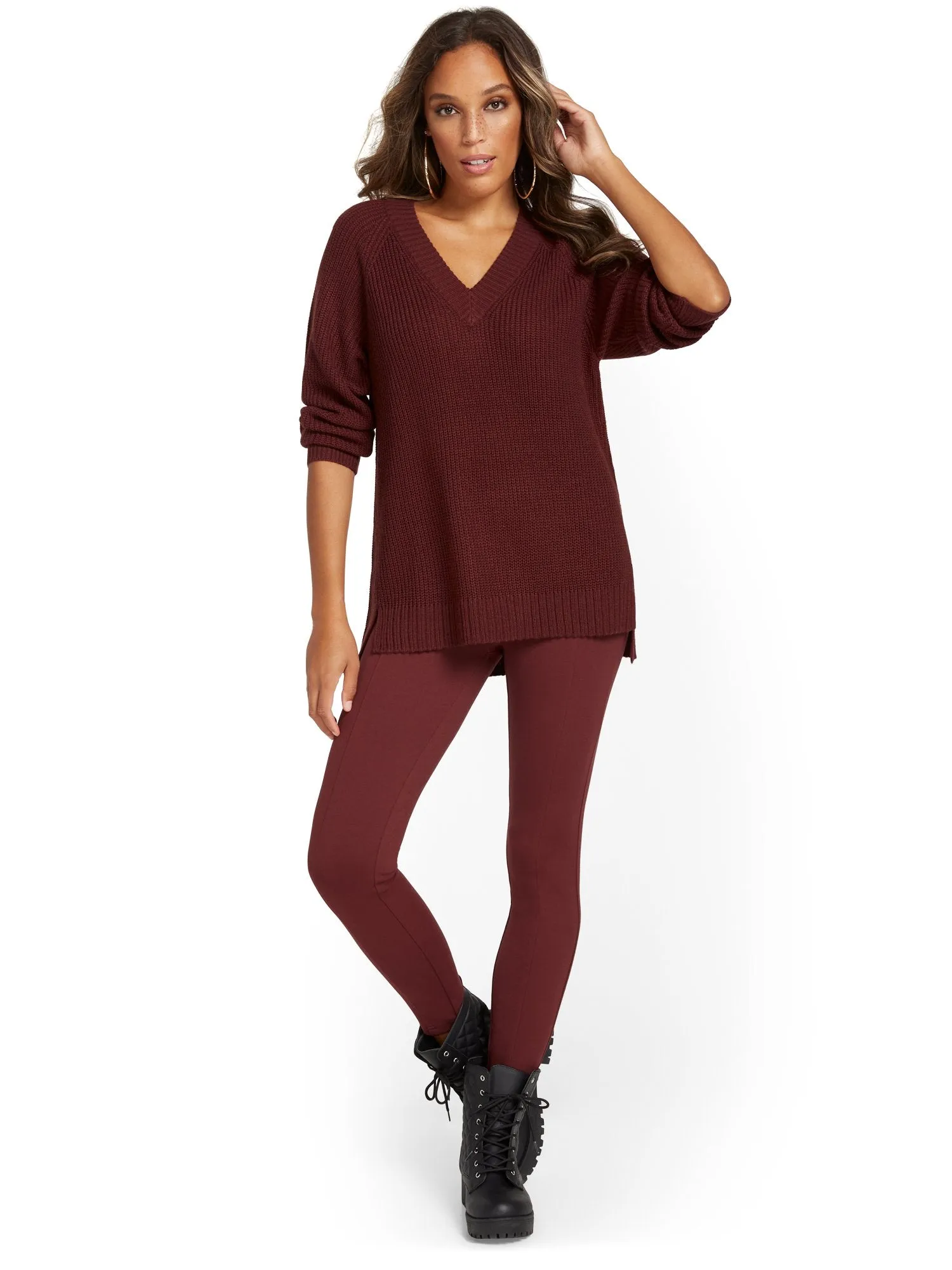 Zipper-Detail Legging